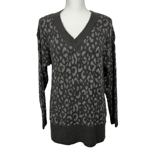 Nine West Women’s Pullover V-neck Sweater Sz 4 Multi Color Stretch Long Sleeves - Picture 1 of 14